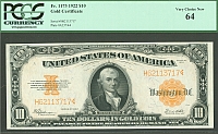 Fr.1173, 1922 $20 Gold Certificate, Very Choice CU, PCGS-64